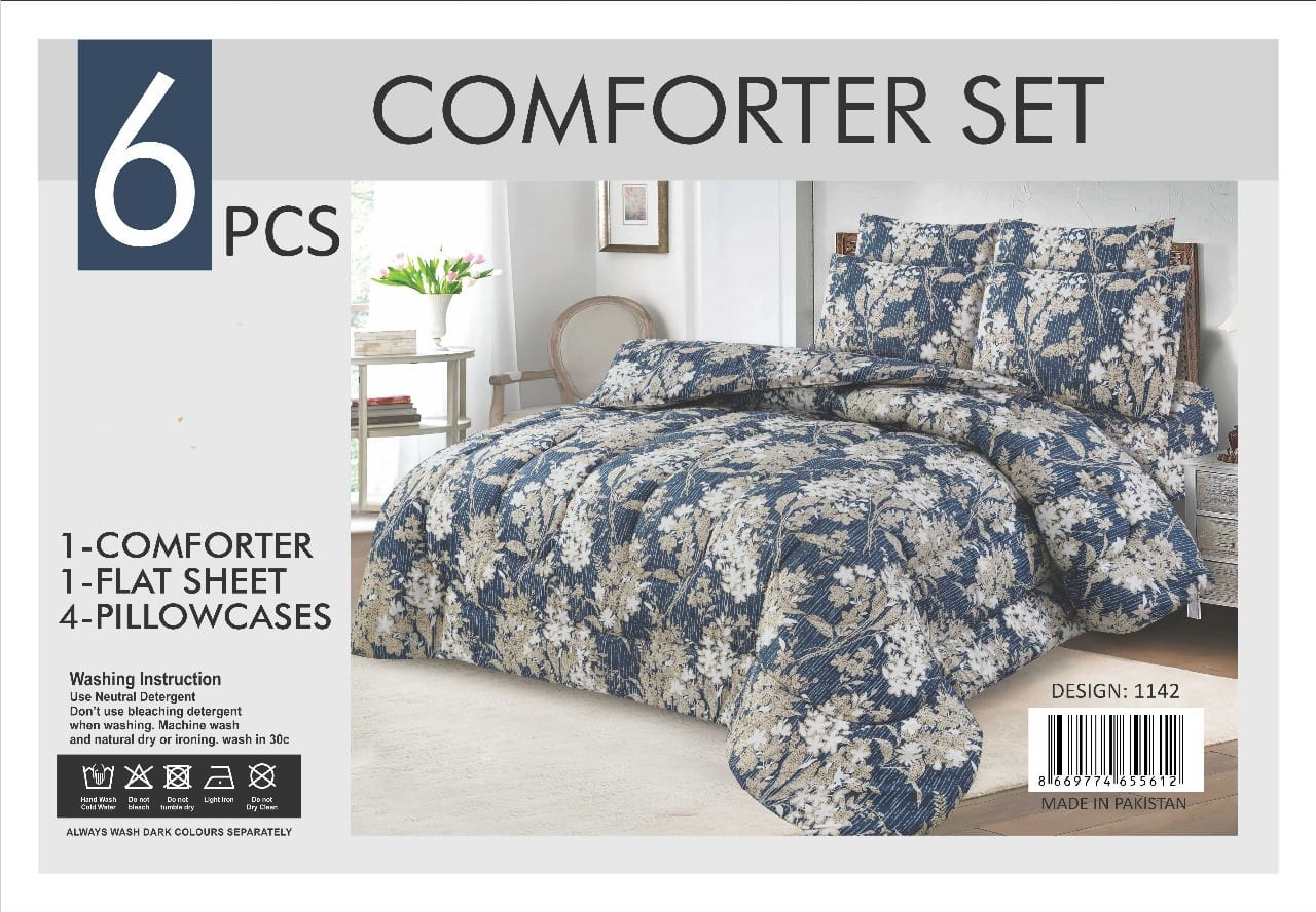 6 Piece Winter Comforter Set - Vicky Razayi Set